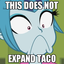 Size: 350x350 | Tagged: safe, edit, edited screencap, screencap, sonata dusk, equestria girls, rainbow rocks, :c, do not want, expand dong, exploitable meme, faic, image macro, meme, solo, sonataco