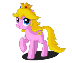 Size: 450x400 | Tagged: safe, artist:sklavenbrause, derpibooru import, earth pony, pony, crossover, nintendo, ponified, princess peach, super mario bros.