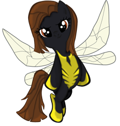 Size: 556x582 | Tagged: safe, artist:urdeh, derpibooru import, janet van dyne, marvel, ponified, wasp