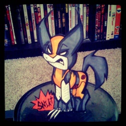 Size: 612x612 | Tagged: safe, artist:dirtreynoldsdfw, derpibooru import, marvel, paper child, safety dance, wolverine, x-men