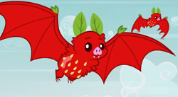 Size: 500x273 | Tagged: safe, derpibooru import, screencap, fruit bat, apple family reunion, animal, flying, spread wings, wings