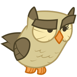 Size: 3000x3000 | Tagged: safe, artist:mamandil, derpibooru import, owlowiscious, bird, owl, just for sidekicks, animal, pet, raised eyebrow, simple background, solo, transparent background, vector