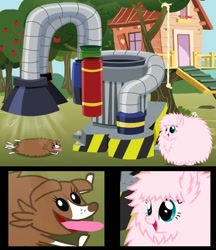 Size: 1160x1341 | Tagged: safe, artist:mixermike622, derpibooru import, winona, oc, oc:fluffle puff, just for sidekicks, industrial strength pet dryer