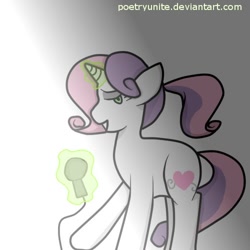 Size: 500x500 | Tagged: safe, artist:poetryunite, derpibooru import, sweetie belle, adult, older, singing