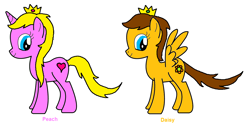 Size: 1298x671 | Tagged: safe, artist:star dragon, derpibooru import, nintendo, ponified, princess daisy, princess peach, super mario bros., super mario land