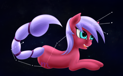 Size: 2400x1500 | Tagged: safe, artist:srk-ares, derpibooru import, ponyscopes, scorpio, zodiac