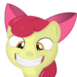 Size: 1200x1200 | Tagged: safe, artist:izeer, derpibooru import, apple bloom, earth pony, the cutie pox, apple bloom's bow, female, filly, hair bow, red mane, yellow coat
