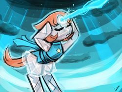 Size: 960x720 | Tagged: safe, artist:lumineko, crystal pony, pony, crossover, pearl (steven universe), ponified, solo, steven universe