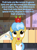 Size: 500x667 | Tagged: safe, artist:adiwan, derpibooru import, doctor fauna, bat, earth pony, fruit bat, pony, ask the vet pony, sitting on head, tumblr blog