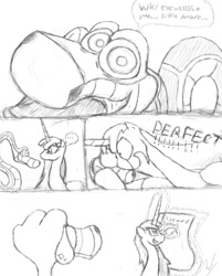 Size: 742x924 | Tagged: safe, artist:jockbock, derpibooru import, discord, oc, oc:fausticorn, snake, eyes, kaa, lauren faust, sketch, theory