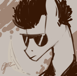 Size: 500x489 | Tagged: safe, artist:fartha, derpibooru import, classic rock ponies, lou reed, ponified, the velvet underground