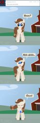 Size: 500x1518 | Tagged: safe, artist:scribblez, derpibooru import, oc, oc only, oc:creamy white, cow, cow pony, bow, comic, creamy and friends, female, nudity, poison joke, sneezing, solo, tumblr, udder