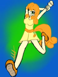 Size: 768x1024 | Tagged: safe, artist:abiterdiderott, derpibooru import, carrot top, golden harvest, humanized, tailed humanization