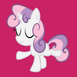 Size: 300x300 | Tagged: safe, derpibooru import, sweetie belle, pony, unicorn, female, filly, simple background, solo