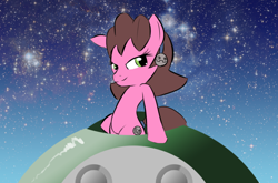 Size: 900x594 | Tagged: safe, artist:themessengerboy, derpibooru import, gustaff, megaman, megaman legends, ponified, tron bonne