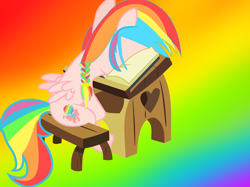 Size: 1024x766 | Tagged: safe, artist:sweetrainbow-breeze, derpibooru import, oc, oc only, pegasus, pony, desk, sweet rainbow
