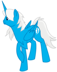 Size: 422x532 | Tagged: safe, artist:dotrim, derpibooru import, oc, oc only, alicorn, pony, alicorn oc, blue light