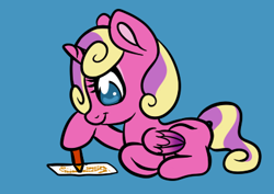 Size: 398x282 | Tagged: safe, artist:srsishere, derpibooru import, princess skyla, alicorn, pony, crayon, drawing, tumblr