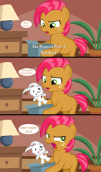 Size: 1280x2182 | Tagged: safe, artist:jan, derpibooru import, babs seed, ask the crusaders, plushie, tumblr