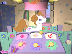 Size: 800x600 | Tagged: safe, derpibooru import, edit, ivy, g2, alternate hairstyle, my little pony friendship gardens, pc game, ponified, princess leia, video game