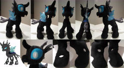 Size: 9750x5371 | Tagged: safe, artist:mylittlezombie, derpibooru import, changeling, absurd resolution, irl, photo, plushie, solo