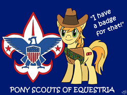 Size: 2048x1536 | Tagged: safe, artist:judhudson, derpibooru import, braeburn, boy scout, hat