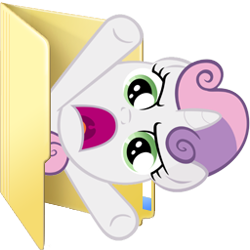 Size: 256x256 | Tagged: safe, artist:blues27xx, derpibooru import, sweetie belle, computer icon, folder, oh come on, solo