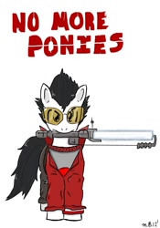 Size: 748x1069 | Tagged: safe, artist:sonikku001, derpibooru import, no more heroes, ponified, travis touchdown