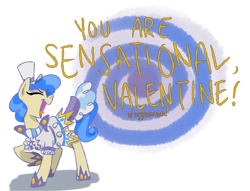 Size: 3733x2850 | Tagged: safe, artist:eggsammich, derpibooru import, sapphire shores, pony, mane, valentine