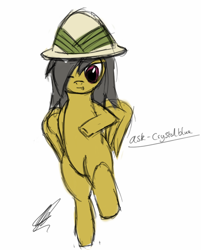 Size: 616x765 | Tagged: safe, artist:crystalblue, derpibooru import, daring do, pony, 30 minute art challenge, bipedal