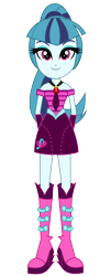 Size: 3150x7800 | Tagged: safe, artist:ponyalfonso, sonata dusk, equestria girls, rainbow rocks, .svg available, absurd resolution, amulet, boots, clothes, cute, gem, hands behind back, high heel boots, inkscape, jewelry, looking at you, music notes, necklace, necktie, pendant, simple background, siren gem, solo, sonatabetes, standing, transparent background, vector