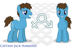 Size: 900x563 | Tagged: safe, artist:theevilflashanimator, derpibooru import, bisexuality, doctor who, jack harkness, ponified