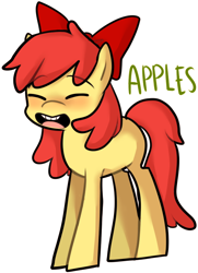 Size: 532x735 | Tagged: safe, artist:ghost, derpibooru import, apple bloom, blushing, eyes closed, open mouth, simple background, teeth, white background