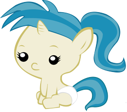 Size: 9958x8787 | Tagged: safe, artist:do-it-yourself, derpibooru import, allie way, pony, absurd resolution, alliebetes, baby, baby pony, cute, diaper, filly, foal, simple background, solo, transparent background, vector, younger