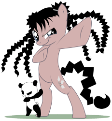 Size: 2185x2354 | Tagged: safe, artist:turrkoise, derpibooru import, panda, fullmetal alchemist, may chang, ponified, shao may