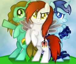 Size: 469x397 | Tagged: safe, artist:urdeh, derpibooru import, oc, oc only, earth pony, pegasus, pony, unicorn, bipedal