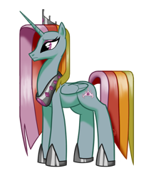 Size: 575x700 | Tagged: safe, artist:galoogamelady, derpibooru import, oc, oc only, alicorn, pony, alicorn oc, crown