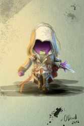 Size: 730x1095 | Tagged: dead source, safe, artist:duh-veed, derpibooru import, spike, dragon, assassin's creed, crossover