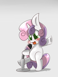 Size: 1200x1600 | Tagged: safe, artist:kty159, derpibooru import, sweetie belle, microphone, singing