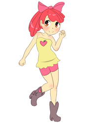 Size: 459x600 | Tagged: safe, artist:ambienkaiju, derpibooru import, apple bloom, humanized, solo