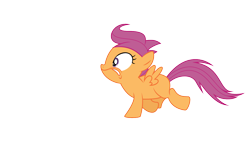 Size: 1536x864 | Tagged: safe, artist:deadparrot22, derpibooru import, scootaloo, sleepless in ponyville, running, scared, simple background, solo, svg, transparent background, vector