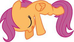 Size: 501x285 | Tagged: safe, artist:deadparrot22, derpibooru import, scootaloo, simple background, sleeping, solo, svg, transparent background, vector