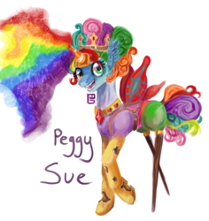 Size: 1600x1697 | Tagged: safe, artist:sendri, derpibooru import, oc, oc only, alicorn, pony, alicorn oc, amputee, nightmare fuel, peg leg, prosthetic leg, prosthetic limb, prosthetics, what has science done