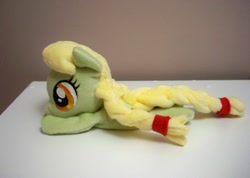 Size: 900x639 | Tagged: safe, artist:yukamina-plushies, derpibooru import, granny smith, beanie (plushie), irl, photo, plushie, solo, young