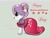 Size: 3072x2304 | Tagged: safe, artist:miesmauz, derpibooru import, sweetie belle, clothes, dress, heart, hearts and hooves day, solo