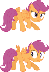 Size: 1069x1595 | Tagged: safe, artist:deadparrot22, derpibooru import, scootaloo, buzzing wings, simple background, solo, svg, transparent background, vector