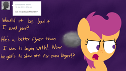 Size: 1280x720 | Tagged: safe, artist:dtcx97, derpibooru import, scootaloo, ask, ask post-crusade, jealous, post-crusade, tumblr