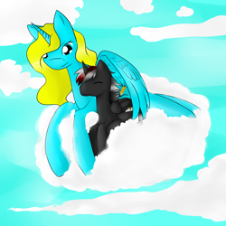 Size: 2500x2500 | Tagged: safe, artist:lupie1324, derpibooru import, oc, oc only, alicorn, pony, alicorn oc, cloud, cloudy