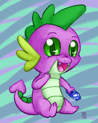 Size: 356x444 | Tagged: safe, artist:goddessoftherain, derpibooru import, spike, dragon, male, solo