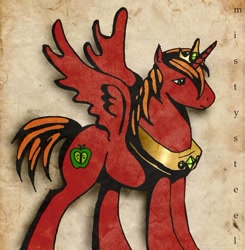 Size: 800x815 | Tagged: safe, artist:mistysteel, derpibooru import, big macintosh, alicorn, pony